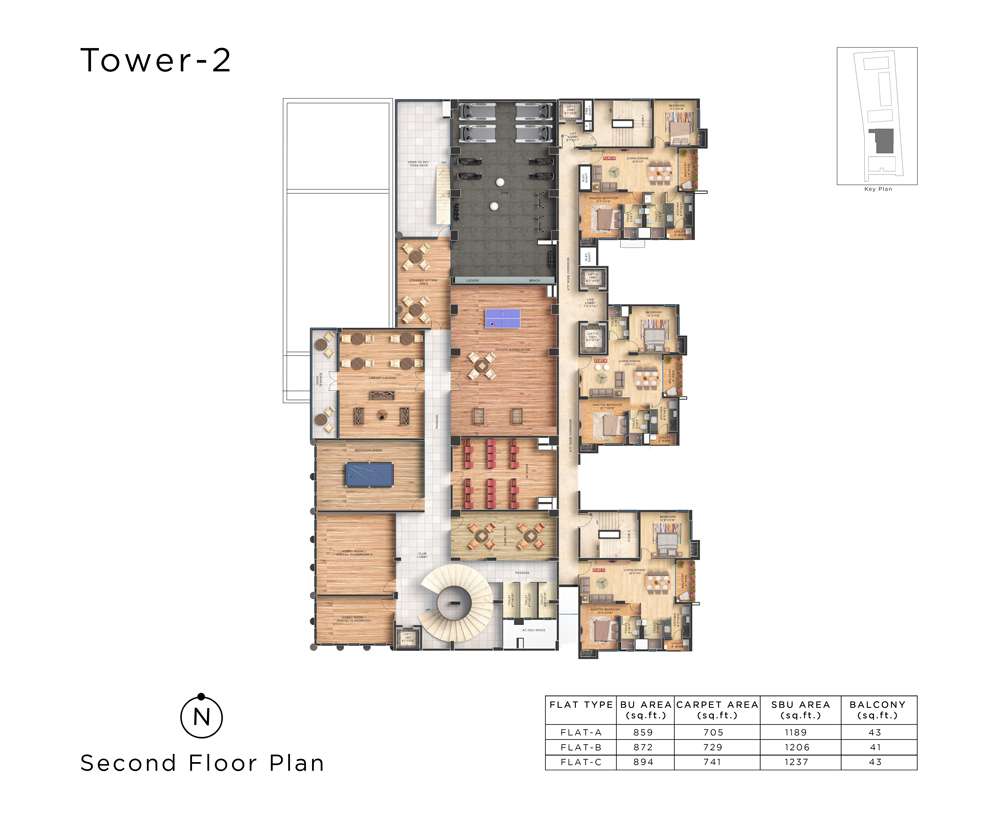 Tower 2 : 2nd Floor Plan