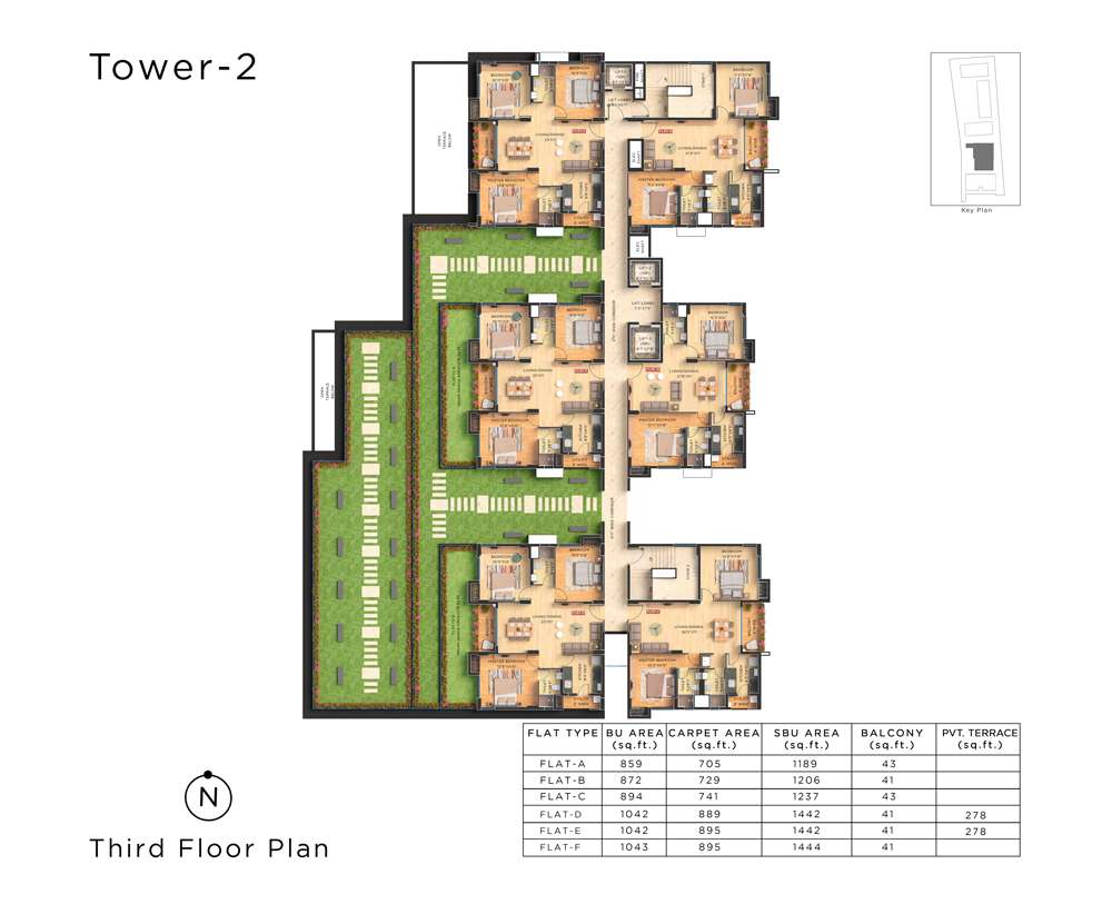 Tower 2 : 3rd Floor Plan