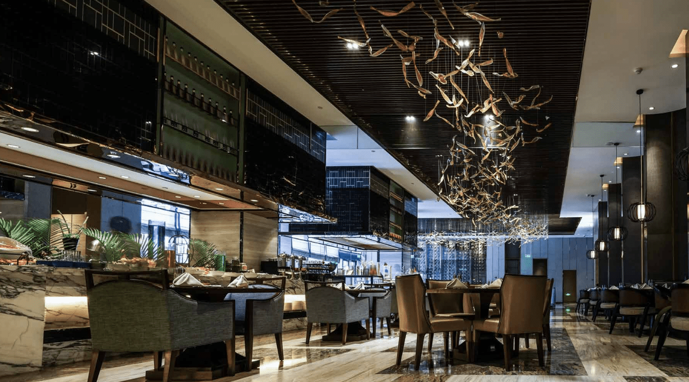 Space for Fine Dine Restaurant with Open Terrace Lawn