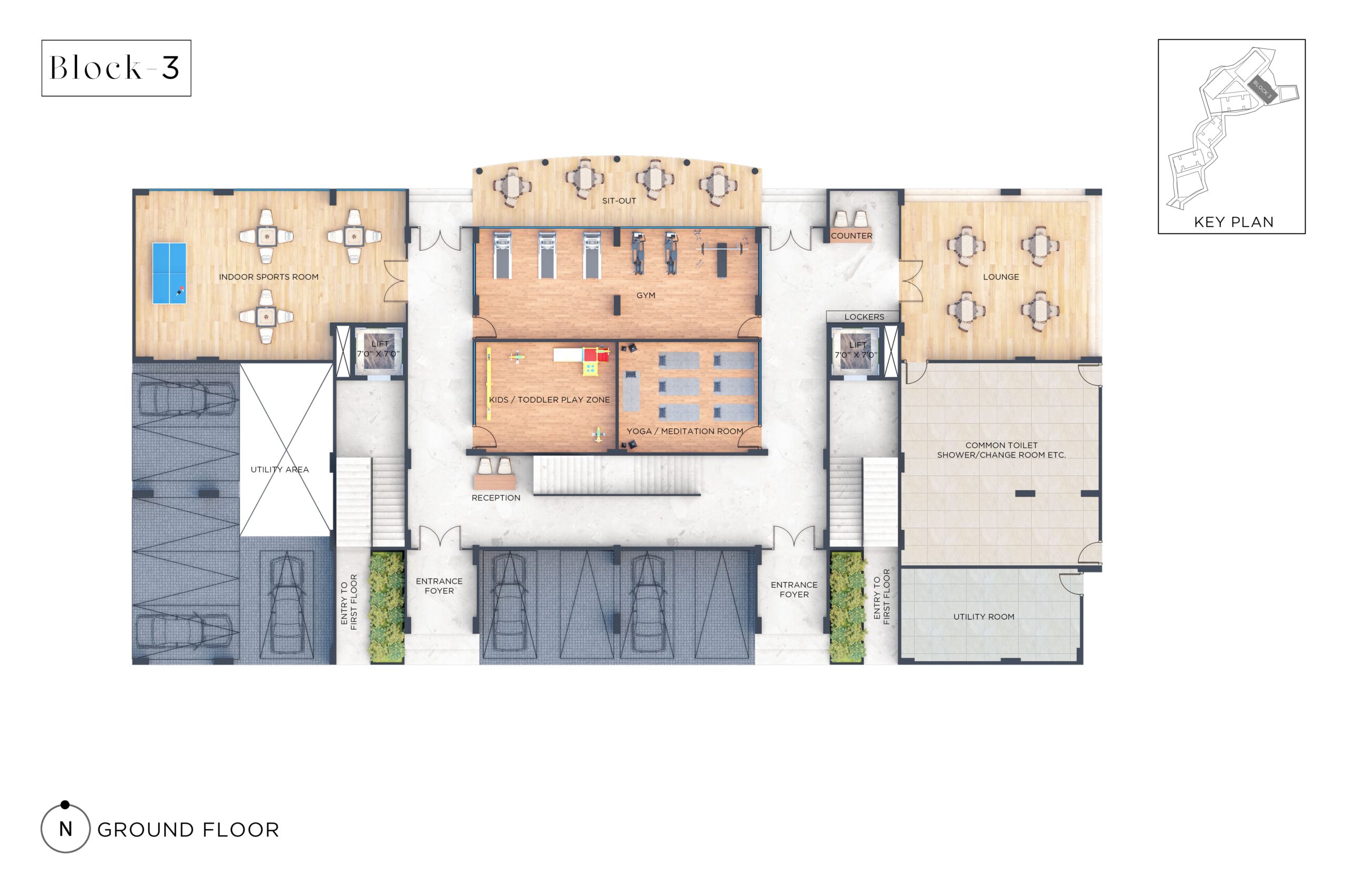 Block 3 : Ground Floor